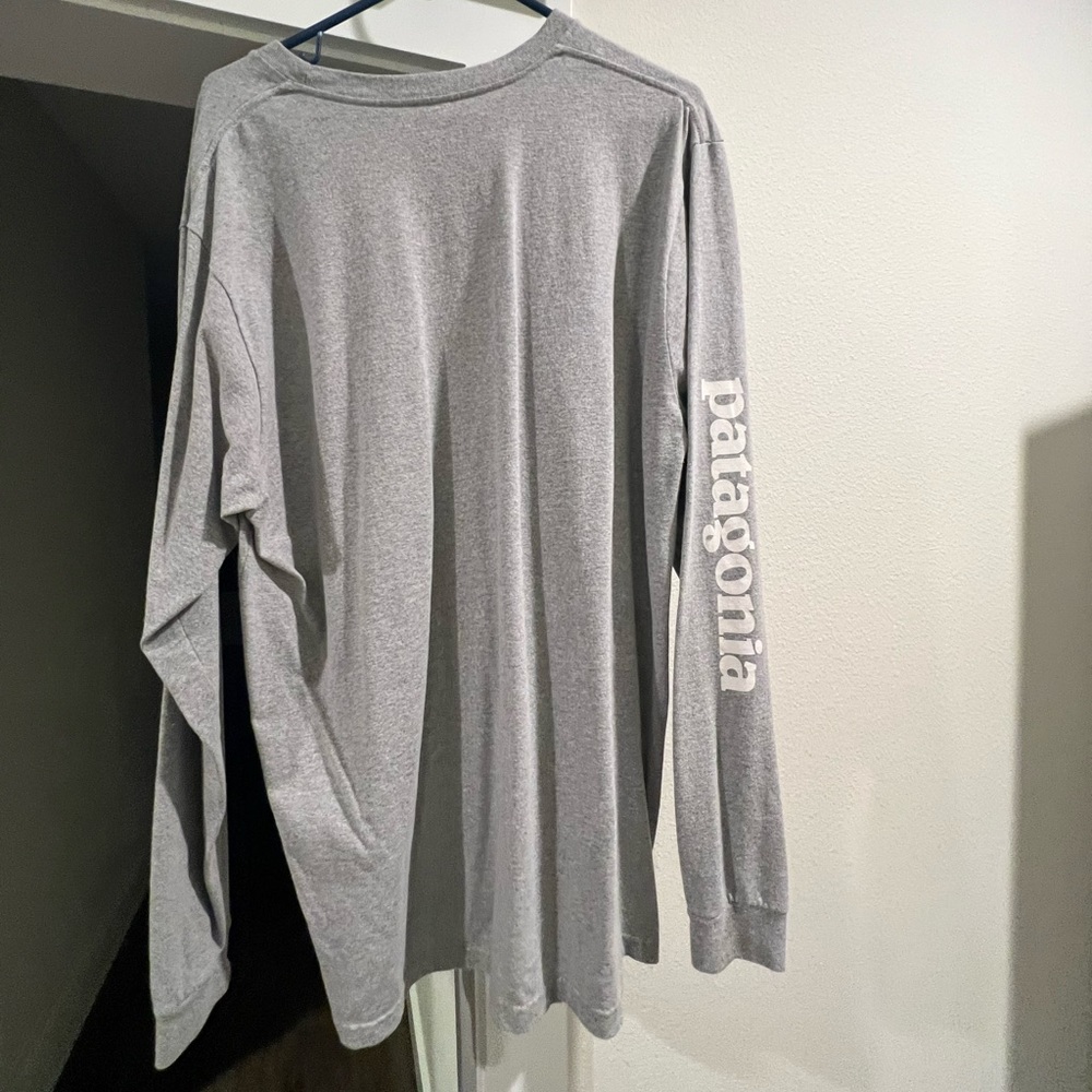 Patagonia cotton long sleeve logo tee